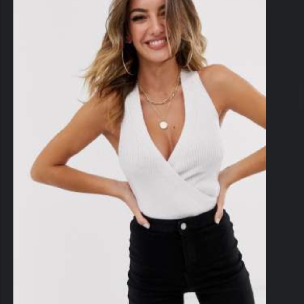 ASOS White Ribber Body Suit